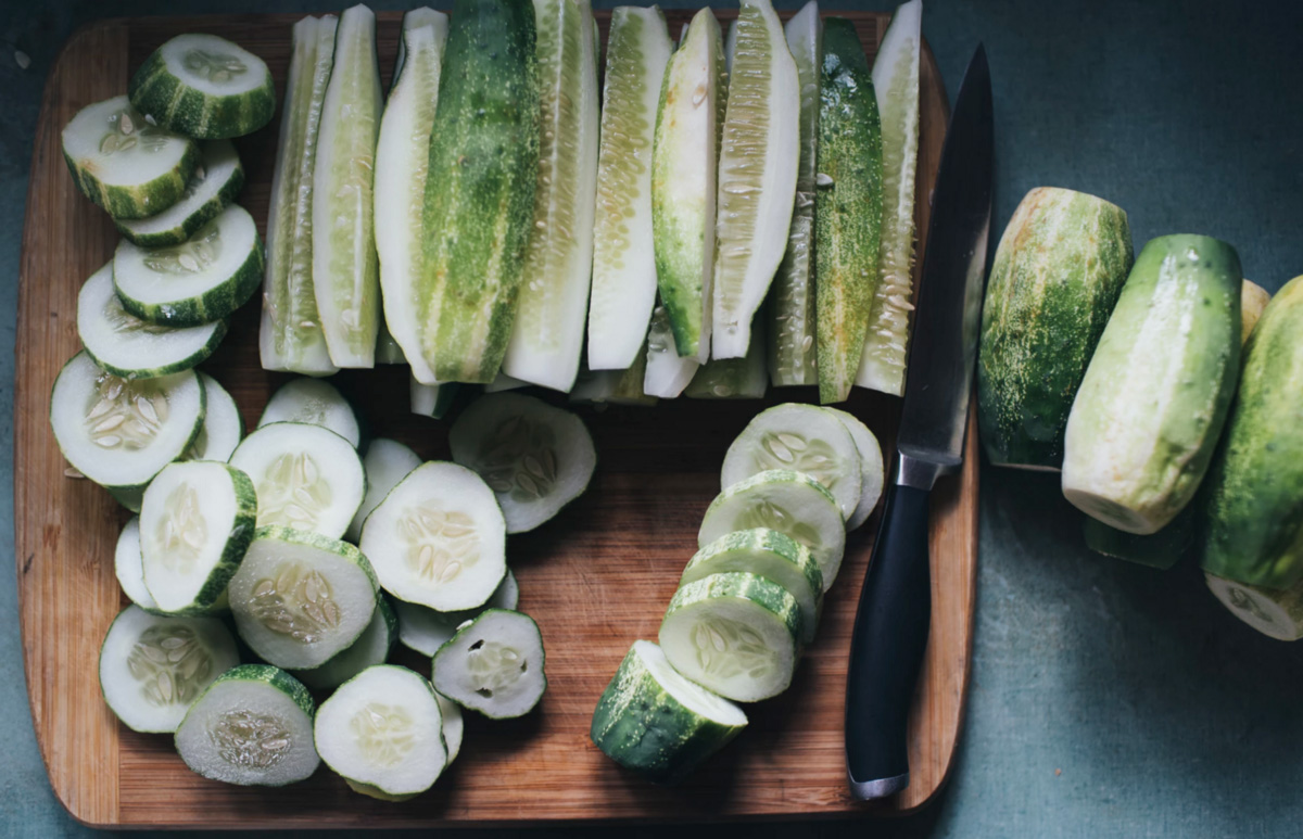 A lot of cucumbers