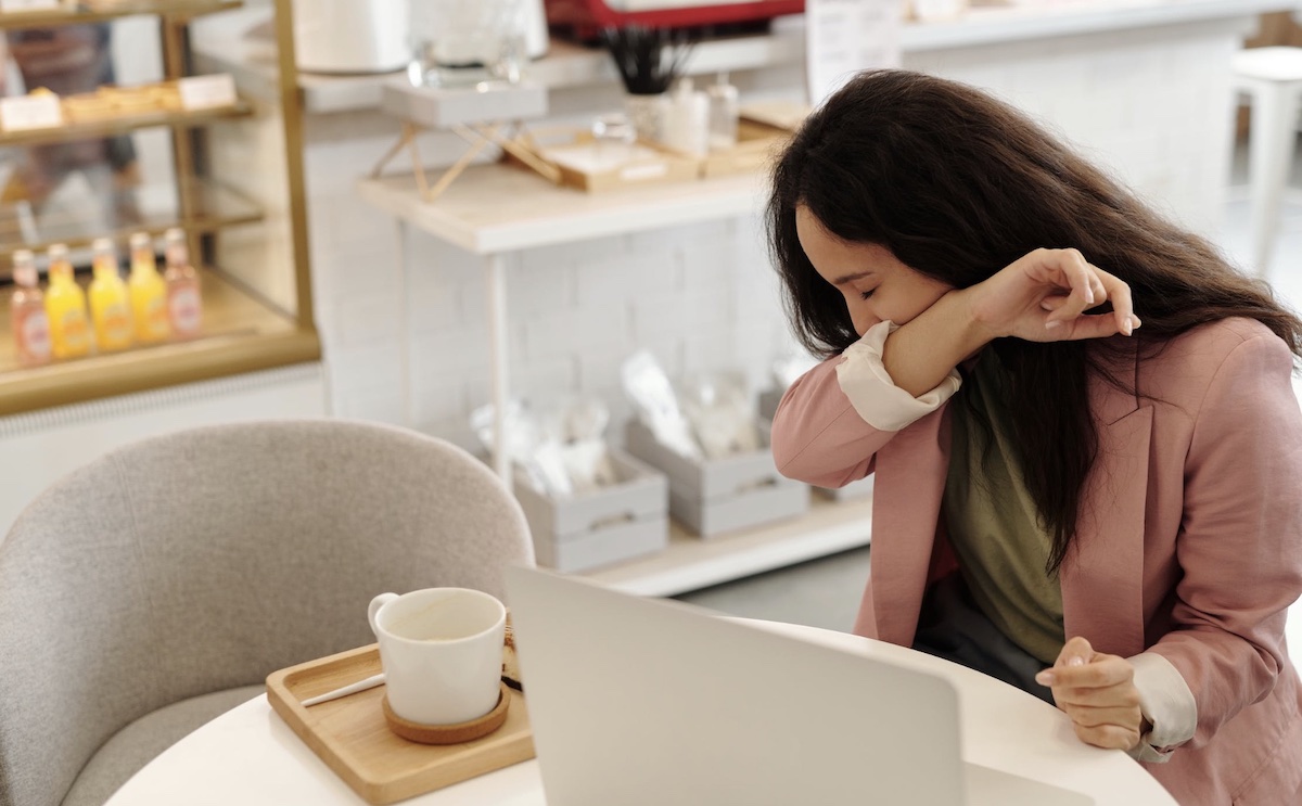 Sneezing in coffeeshop