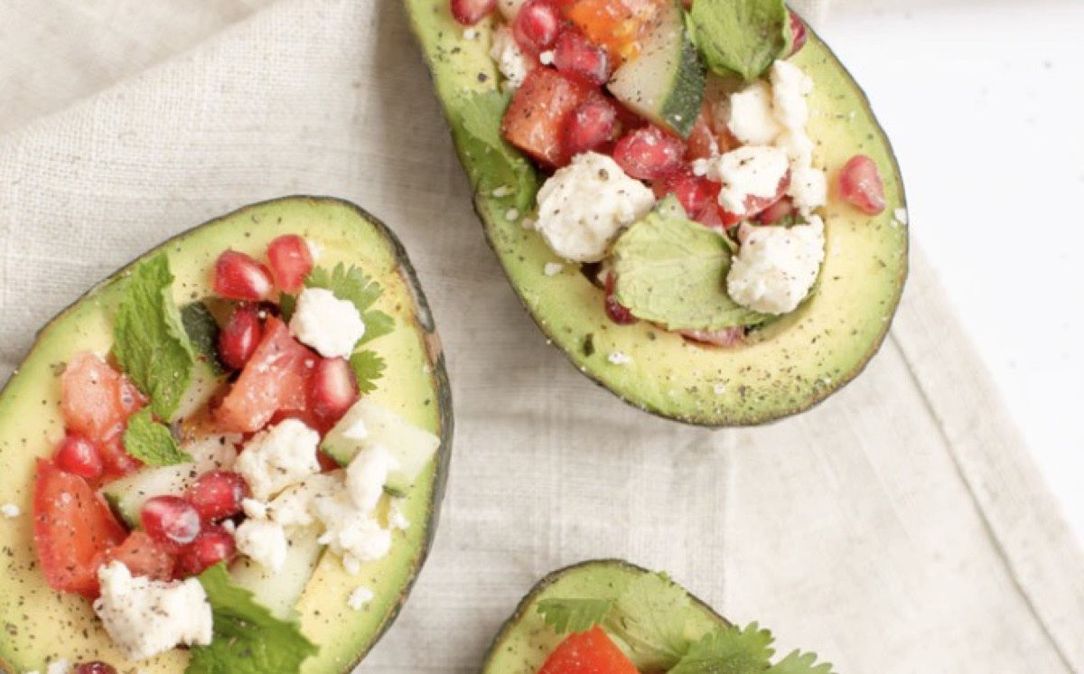 Avocados filled as salads