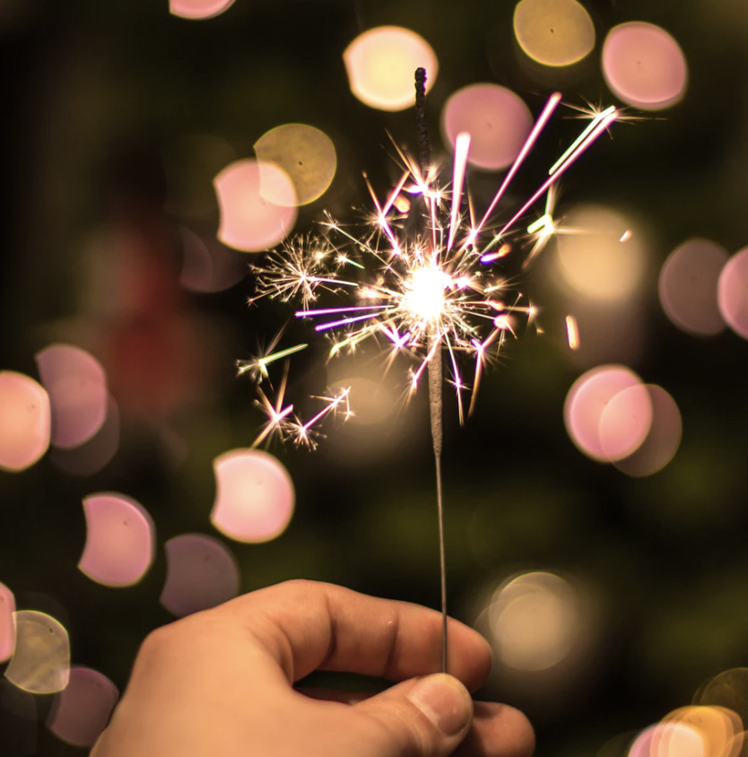 Sparklers used during a celebration