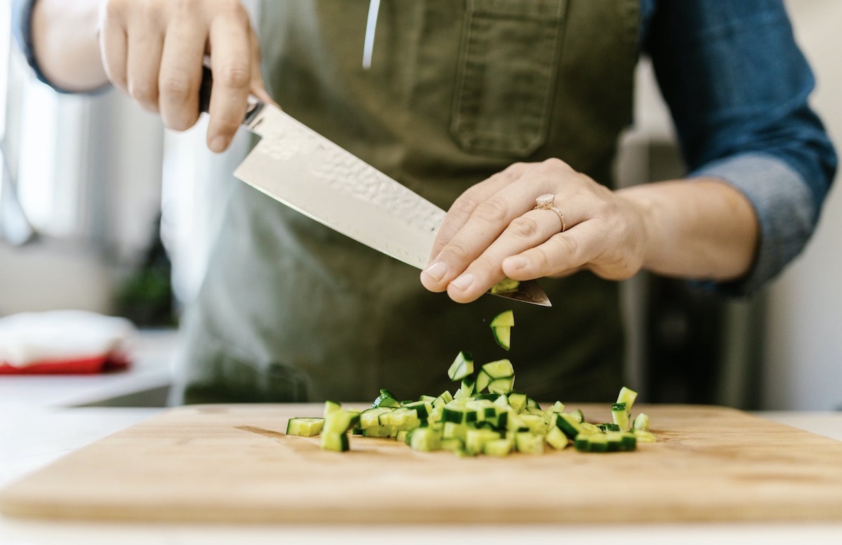 Chopping vegetables