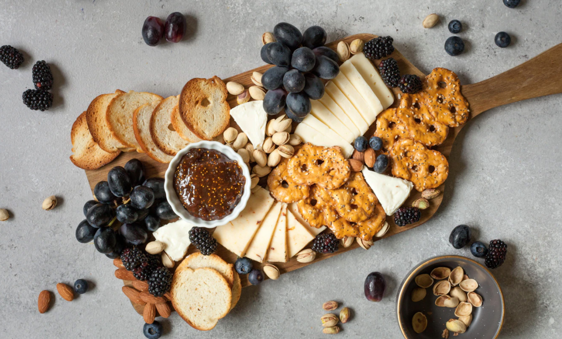 Cheese board with crackers Unsplash - Lindsay Moe