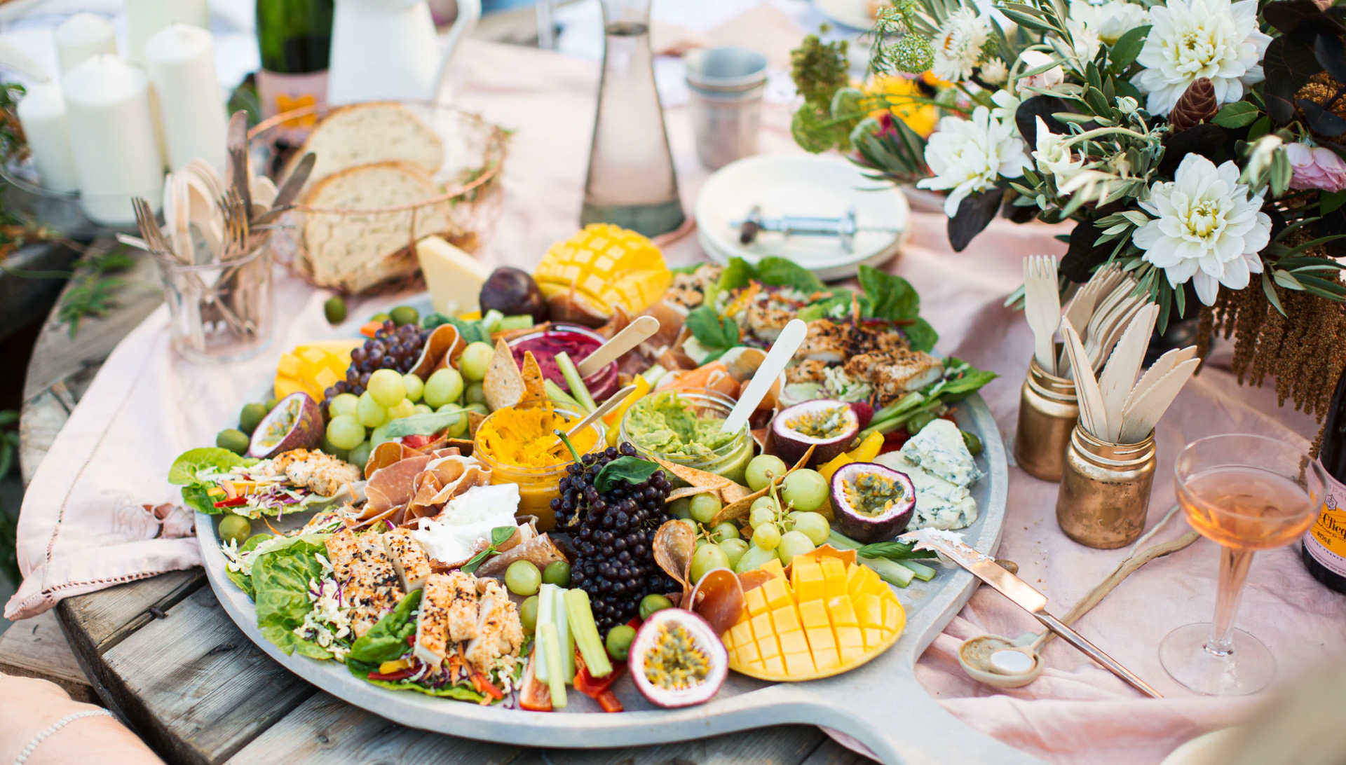 Cheese and fruit plate. Unsplash - Luisa Brimble