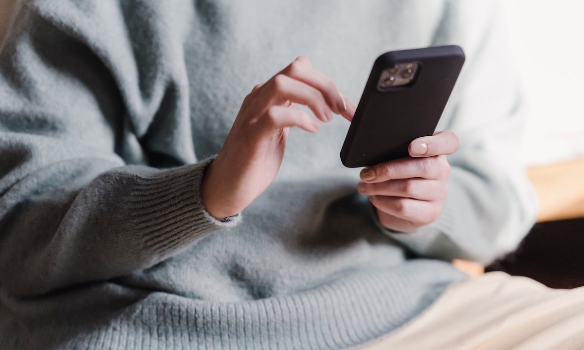 Woman looking at phone