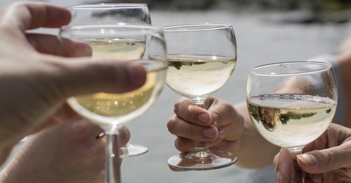 Friends enjoying a glass of wine