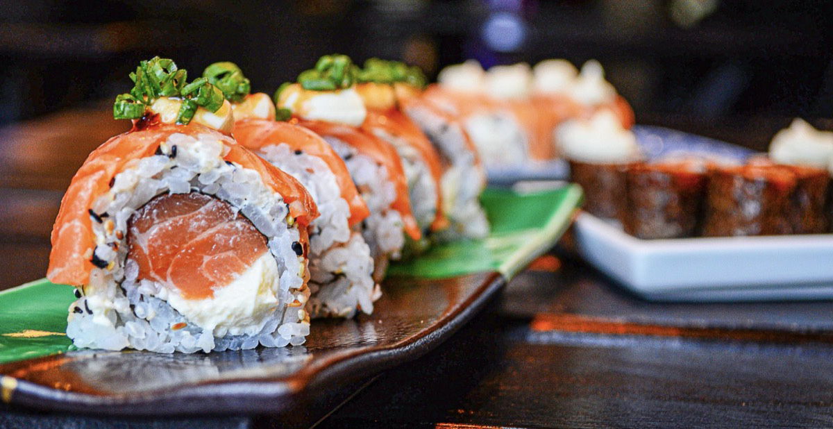 Sushi on a plate 