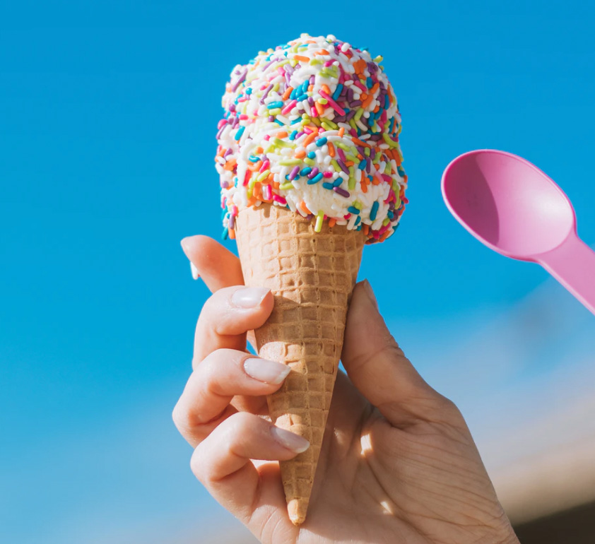 Ice cream with sprinkles