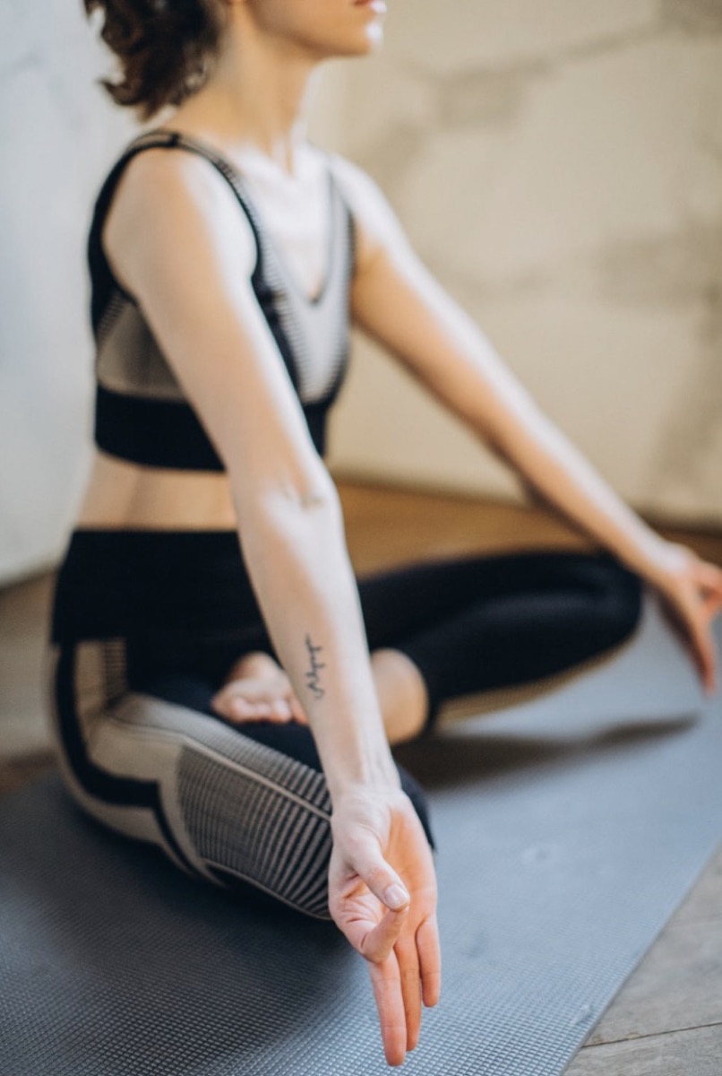 Person doing yoga